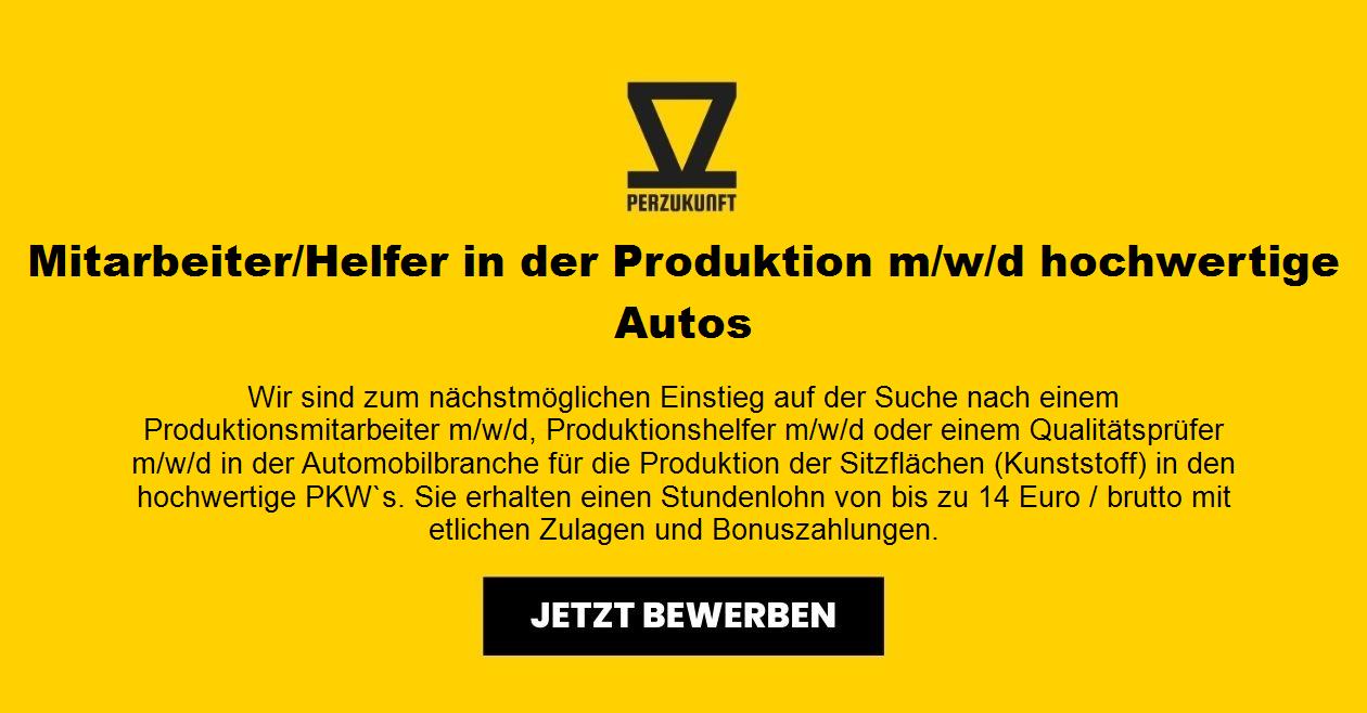 Mitarbeiter/Helfer in der Produktion m/w/d hochwertige Autos