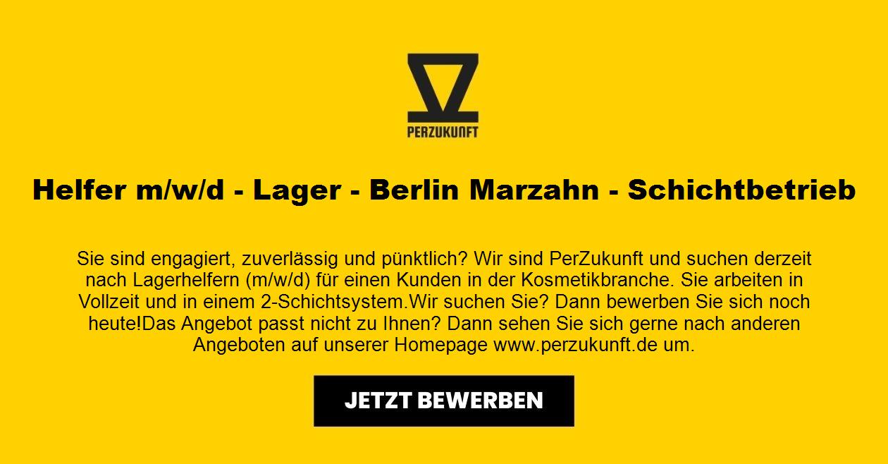 Helfer m/w/d - Lager - Berlin Marzahn - Schichtbetrieb