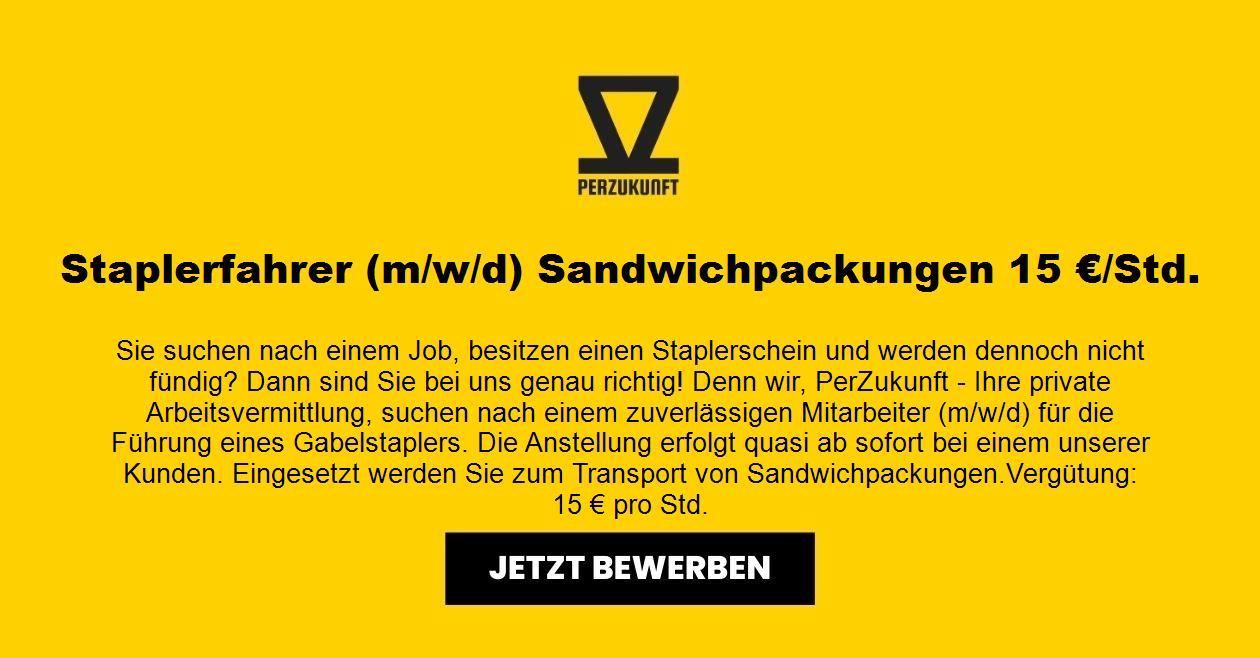 Staplerfahrer (m/w/d) Sandwichpackungen 32,41 €/Std.