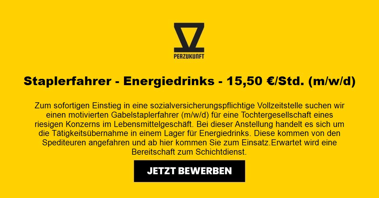 Staplerfahrer - Energiedrinks - 33,49 €/Std. (m/w/d)