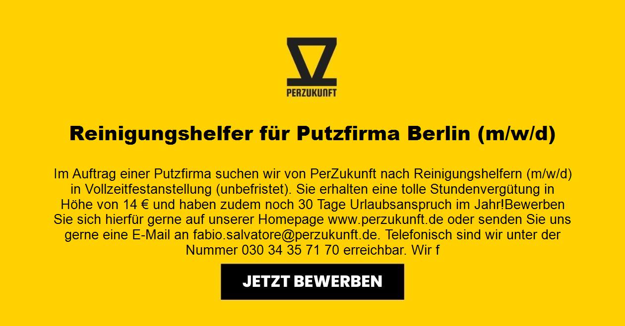 Reinigungshelfer für Putzfirma Berlin (m/w/d)