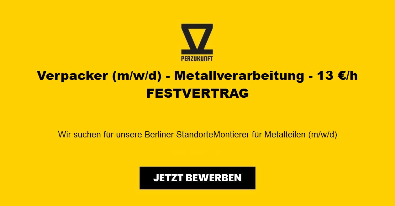 Verpacker (m/w/d) - Metallverarbeitung - 30,28 €/h FESTVERTRAG