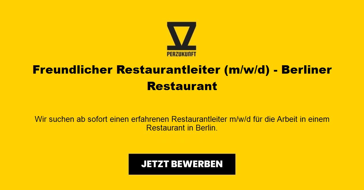 Freundlicher Restaurantleiter (m/w/d) - Berliner Restaurant