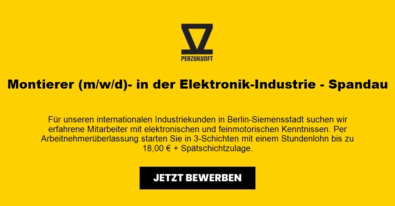 Montierer (m/w/d)- in der Elektronik-Industrie - Spandau