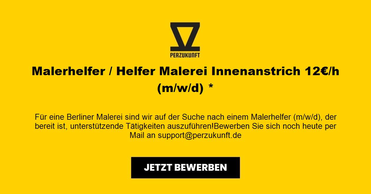Malerhelfer / Helfer Malerei Innenanstrich 20,05€/h (m/w/d) *