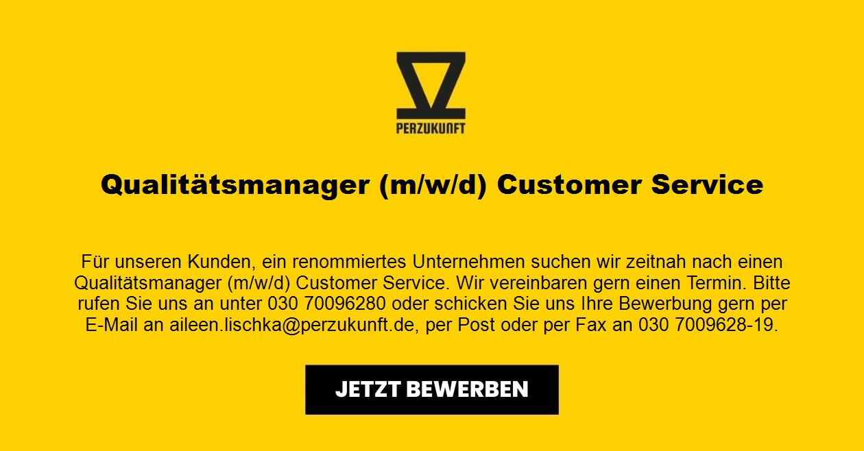 Qualitätsmanager (m/w/d) Customer Service