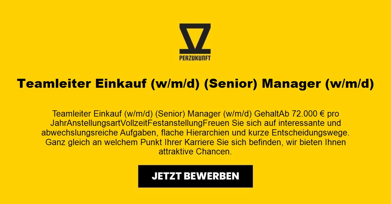 Teamleiter Einkauf (w/m/d) (Senior) Manager (w/m/d)