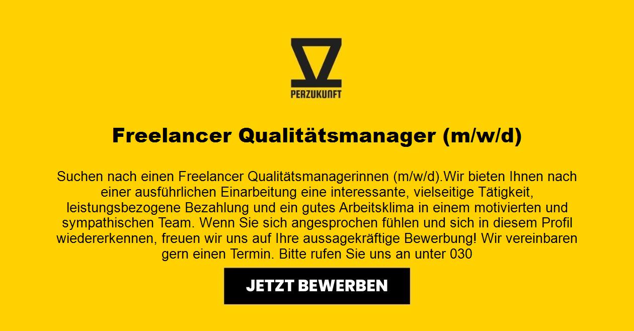 Freelancer Qualitätsmanager (m/w/d)