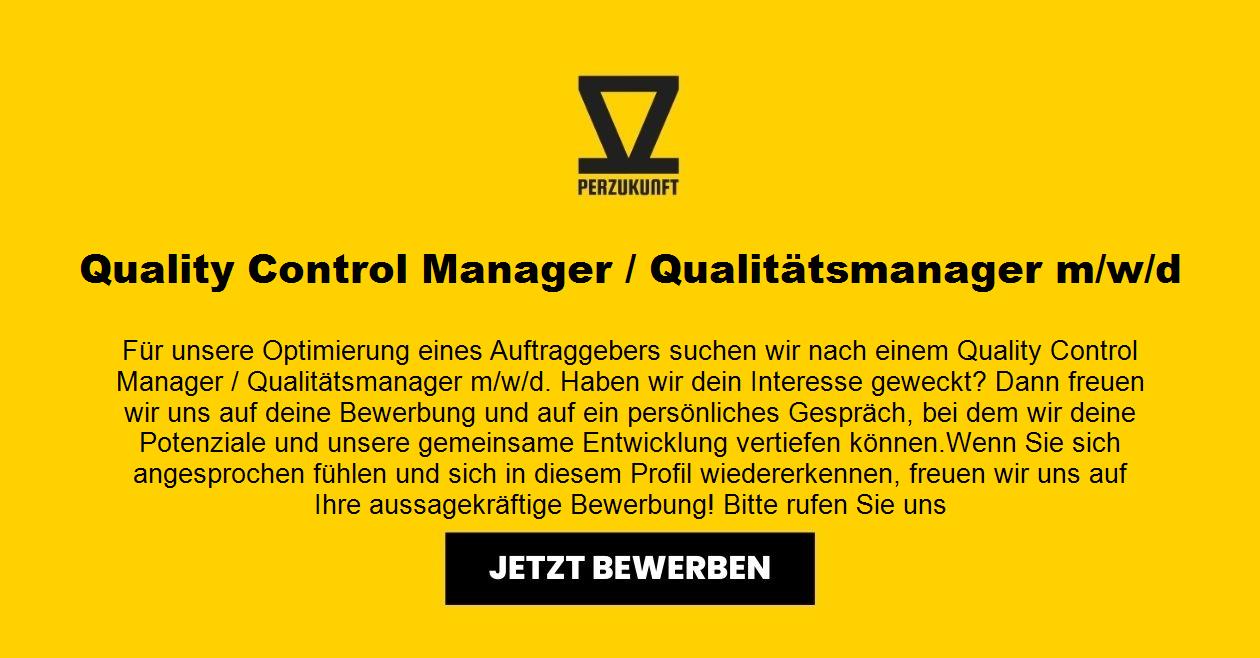 Quality Control Manager / Qualitätsmanager m/w/d