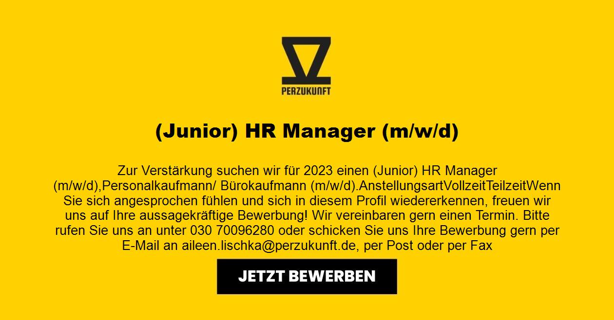 (Junior) HR Manager (m/w/d)