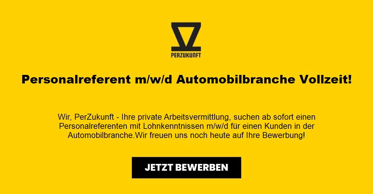 Personalreferent m/w/d Automobilbranche Vollzeit!