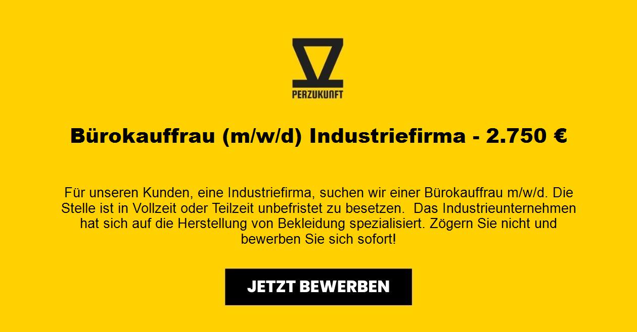 Bürokauffrau (m/w/d) Industriefirma - 5940,65 €
