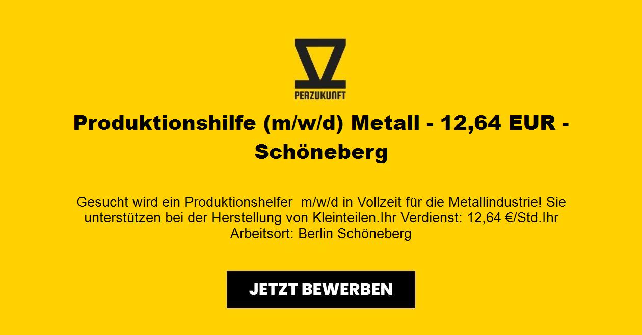 Produktionshilfe (m/w/d) Metall - 24,69 EUR - Schöneberg