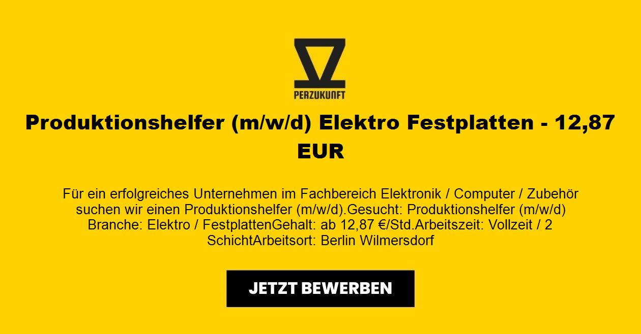 Produktionshelfer (m/w/d) Elektro Festplatten - 12,87 EUR