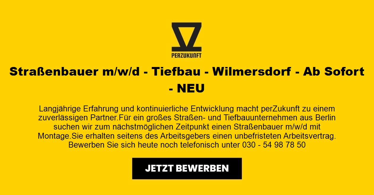 Straßenbauer m/w/d - Tiefbau - Wilmersdorf - Ab Sofort - NEU