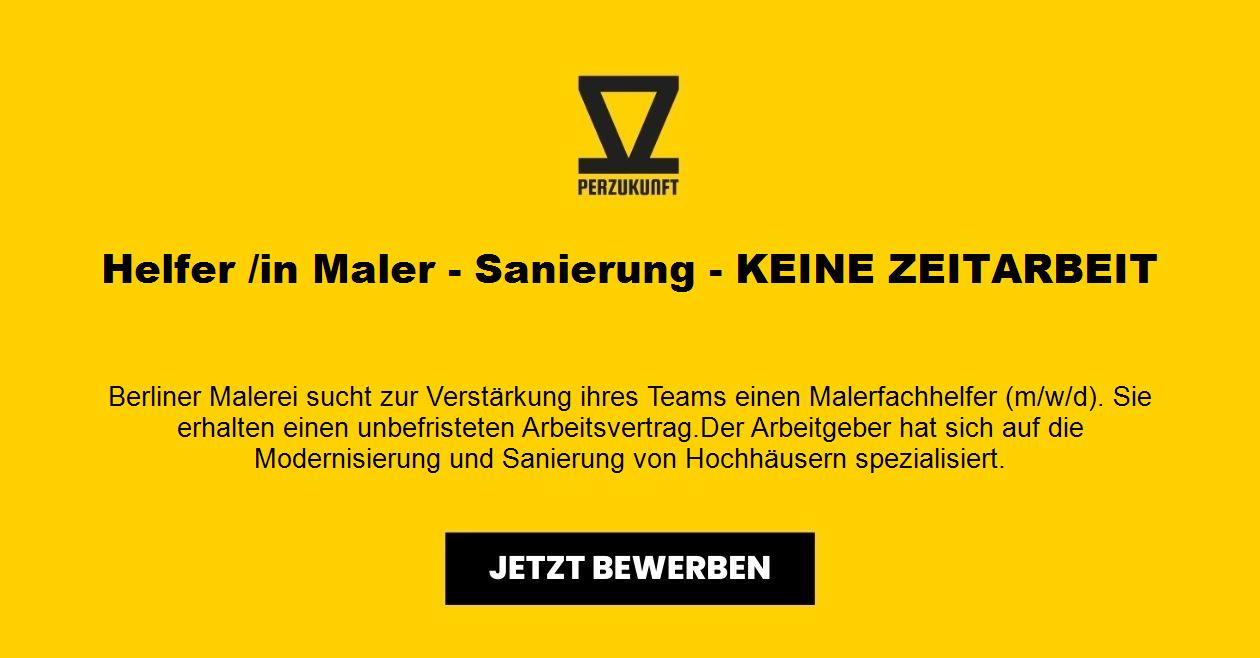 Helfer /in Maler - Sanierung - KEINE ZEITARBEIT