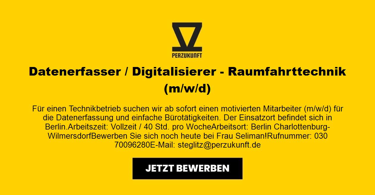 Datenerfasser / Digitalisierer - Raumfahrttechnik (m/w/d)