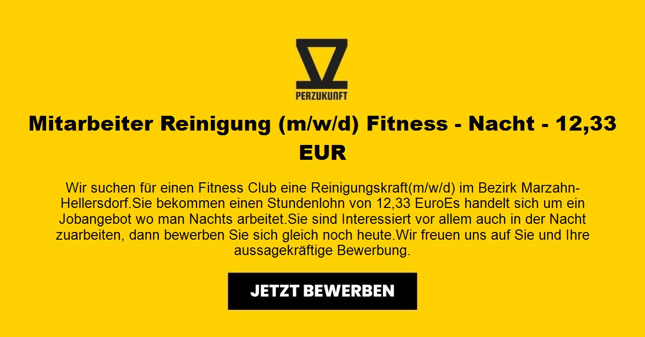 Mitarbeiter Reinigung (m/w/d) Fitness - Nacht - 20,61 EUR