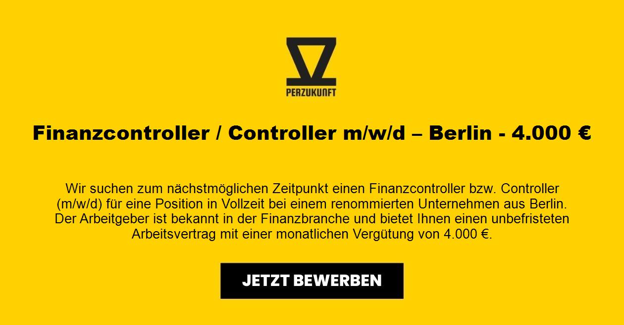 Finanzcontroller / Controller m/w/d – Berlin - 4.000 €