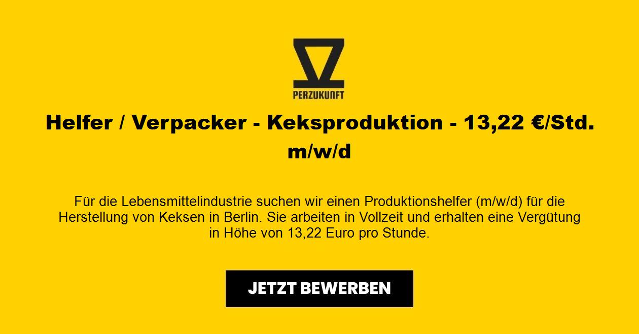 Helfer / Verpacker - Keksproduktion - 22,09 €/Std. m/w/d