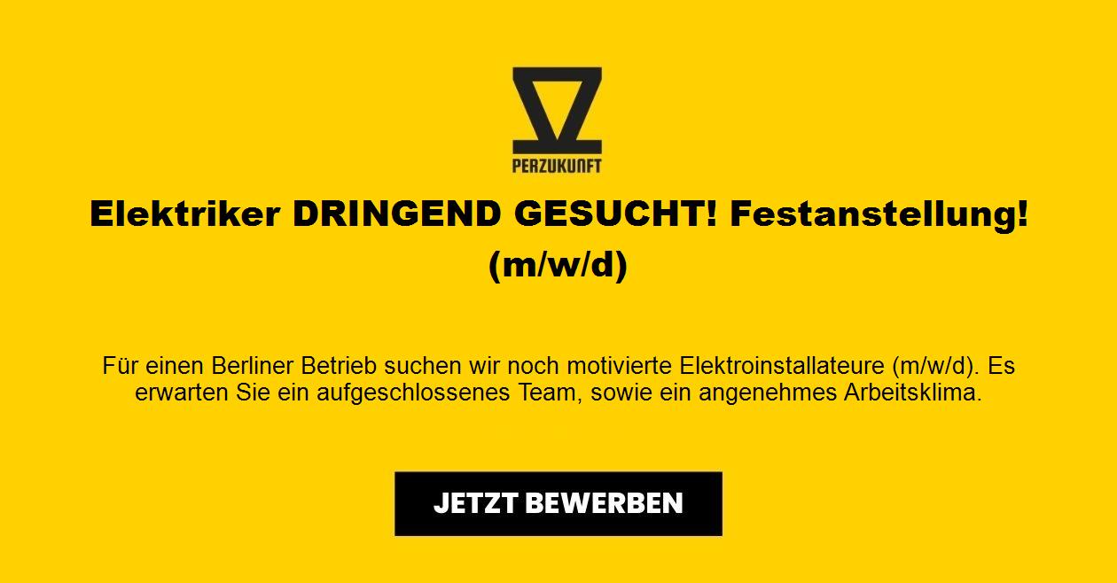 Elektriker DRINGEND GESUCHT! Festanstellung! (m/w/d)