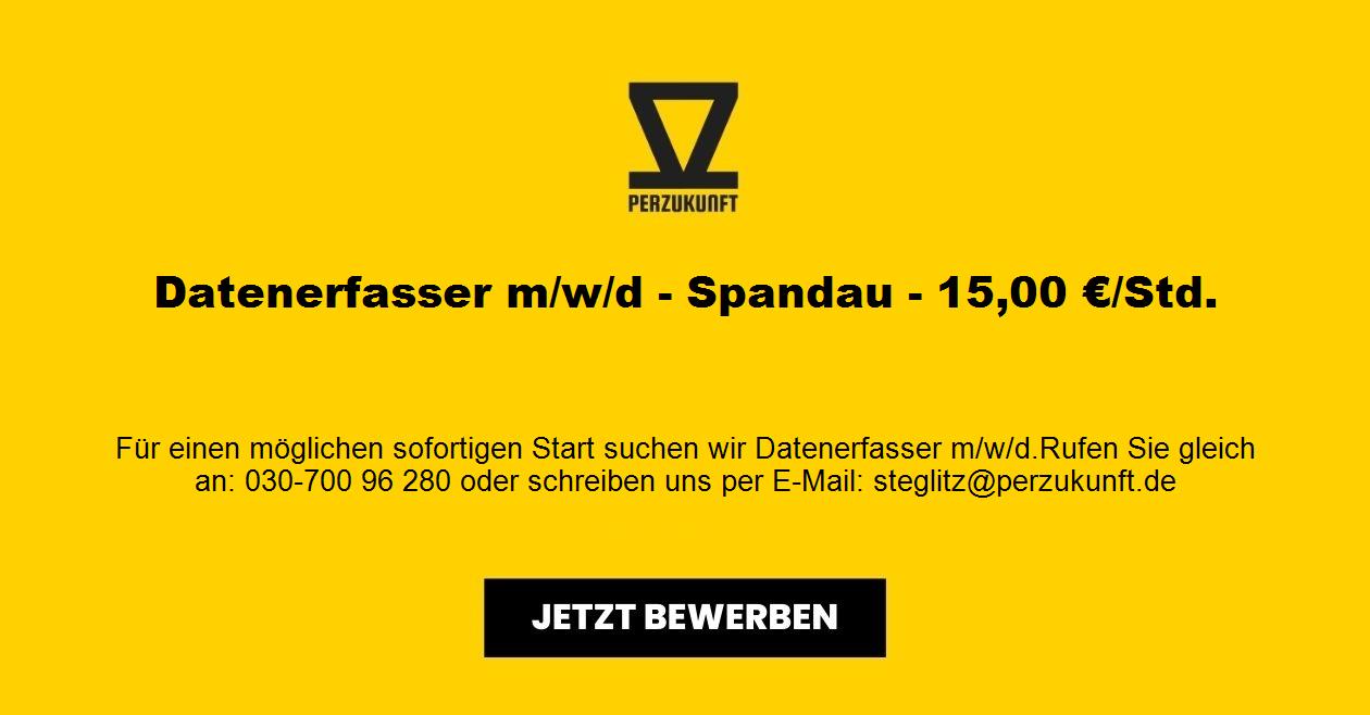 Datenerfasser m/w/d - Spandau - 16,59 €/Std.