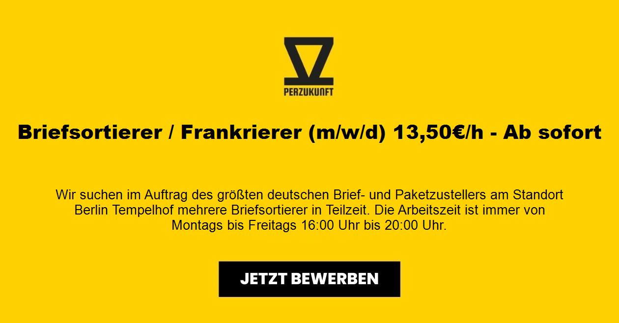 Briefsortierer / Frankrierer (m/w/d) 13,50€/h - Ab sofort