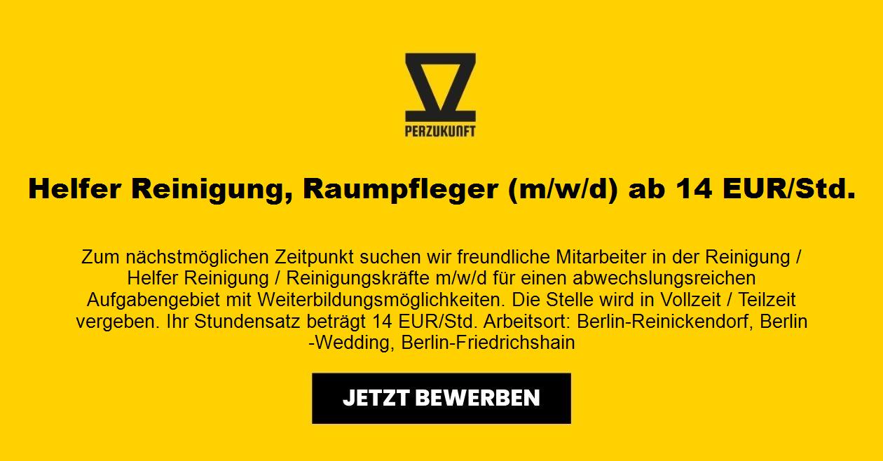 Helfer Reinigung, Raumpfleger (m/w/d) ab 14,97 EUR/Std.