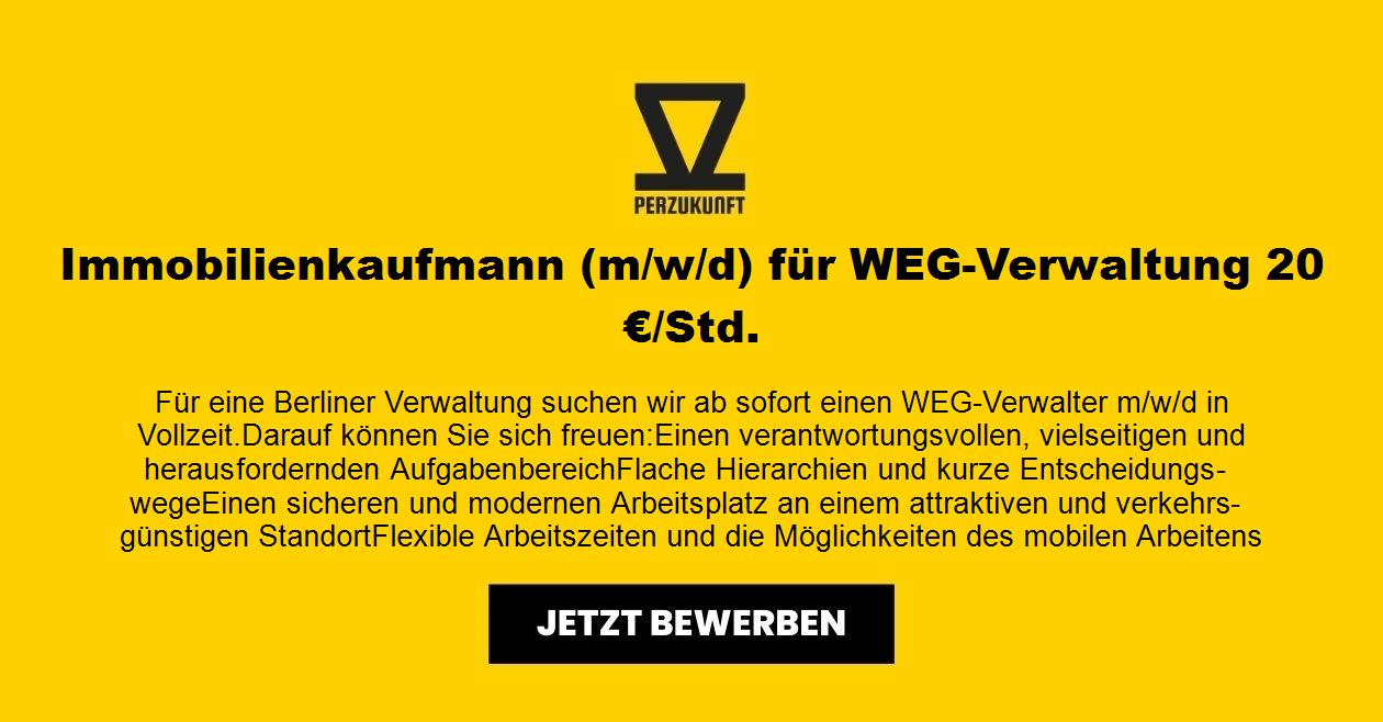 Immobilienkaufmann (m/w/d) für WEG-Verwaltung 20 €/Std.