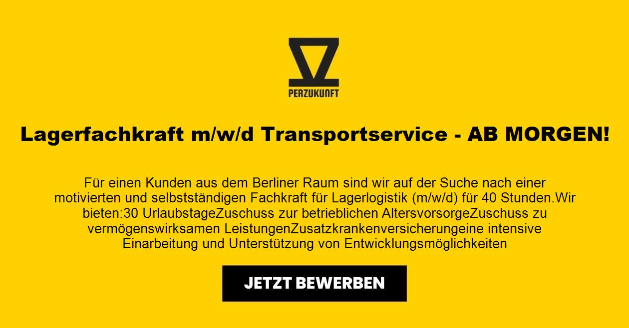 Lagerfachkraft m/w/d Transportservice - AB MORGEN!