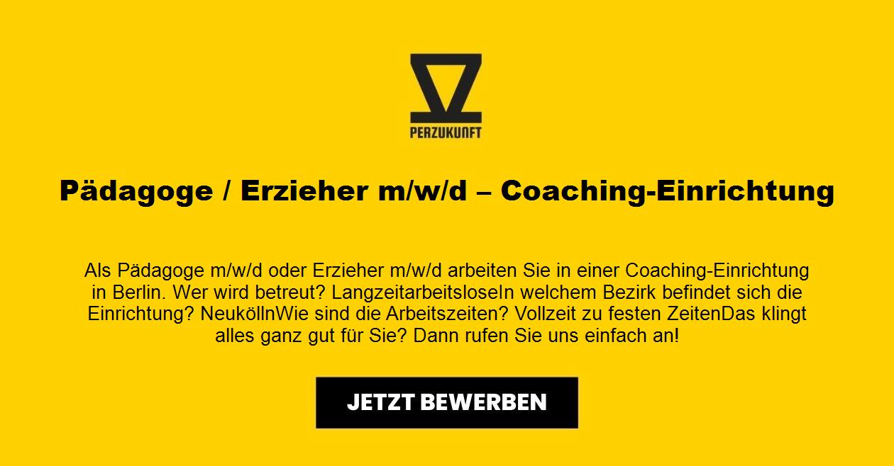 Pädagoge / Erzieher m/w/d – Coaching-Einrichtung
