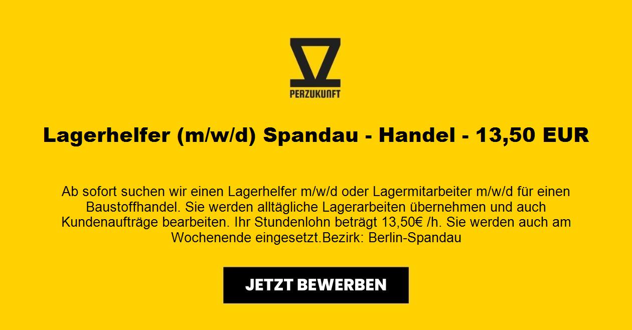 Lagerhelfer (m/w/d) Spandau - Handel - 13,50 EUR