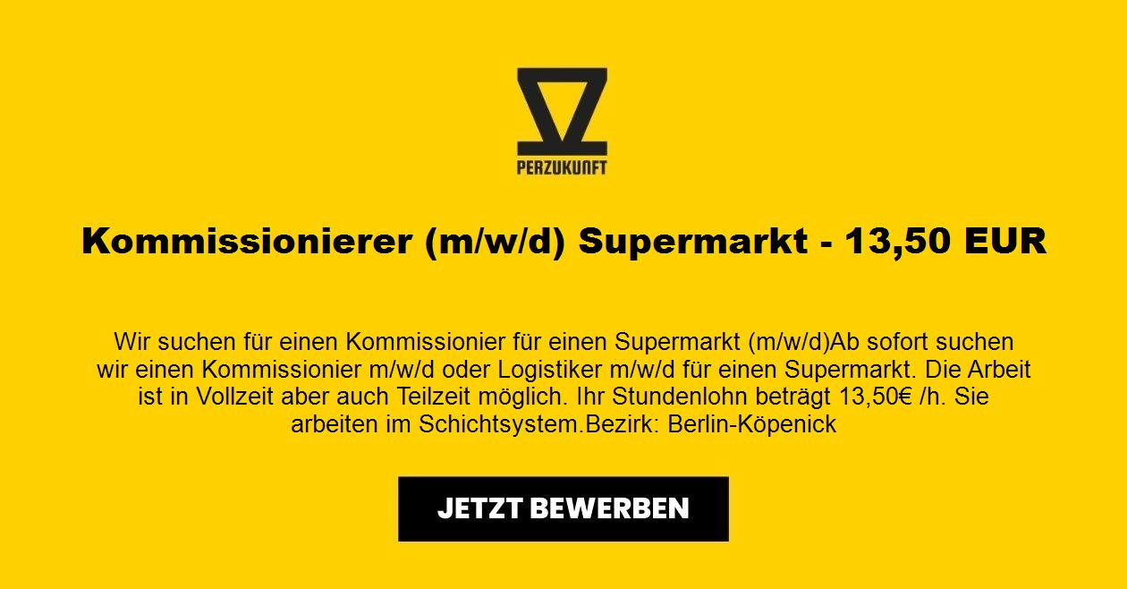Kommissionierer (m/w/d) Supermarkt - 13,50 EUR