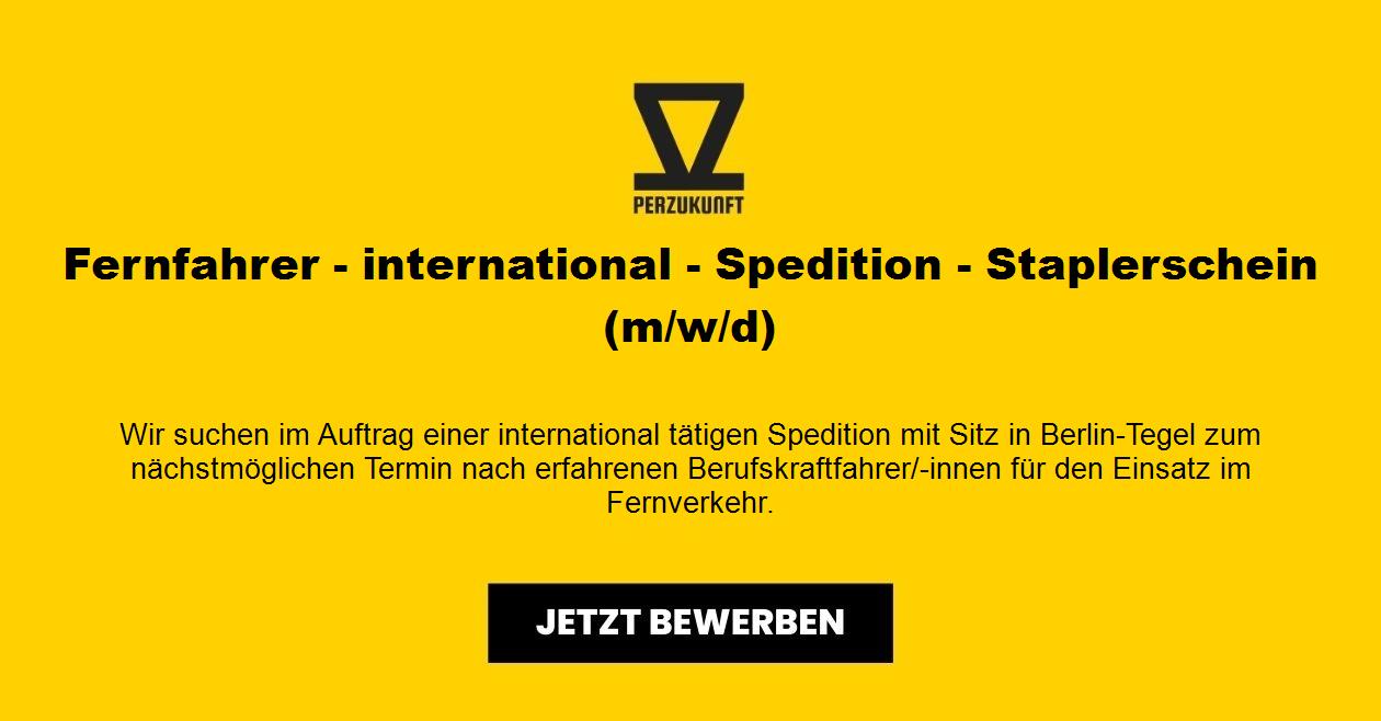 Fernfahrer - international - Spedition - Staplerschein (m/w/d)