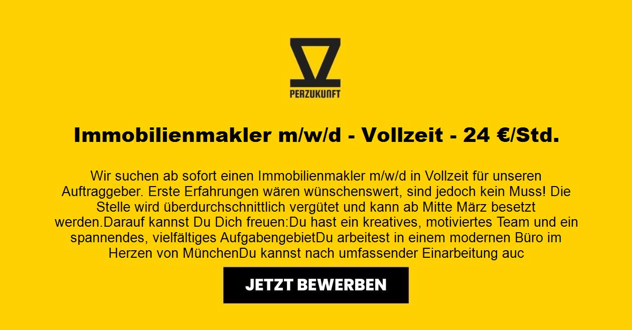 Immobilienmakler m/w/d - Vollzeit - 25,67 €/Std.
