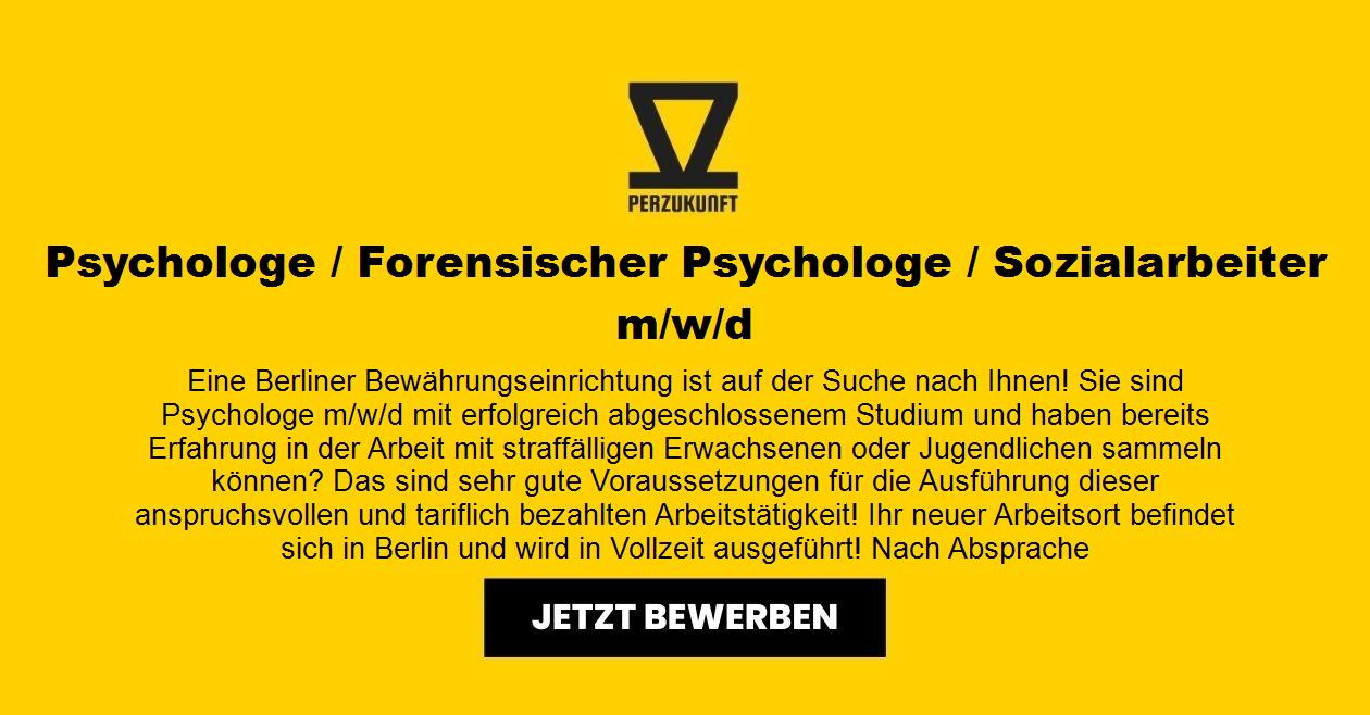 Psychologe / Forensischer Psychologe / Sozialarbeiter m/w/d
