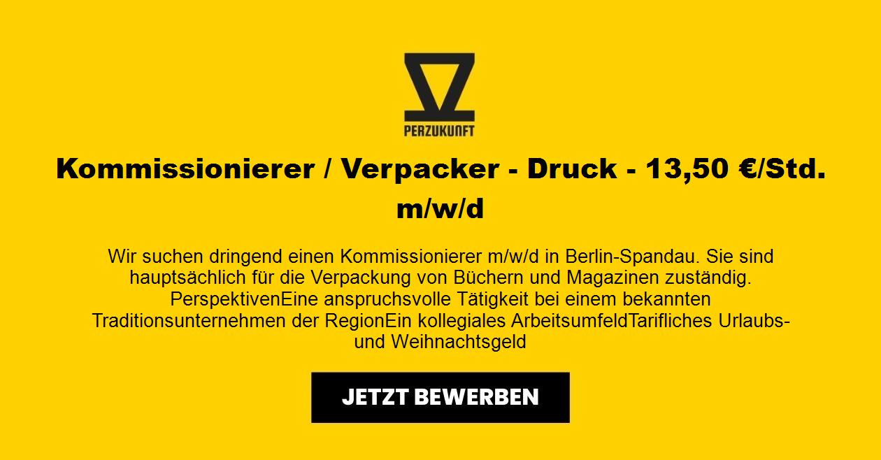 Kommissionierer / Verpacker - Druck - 13,50 €/Std. m/w/d