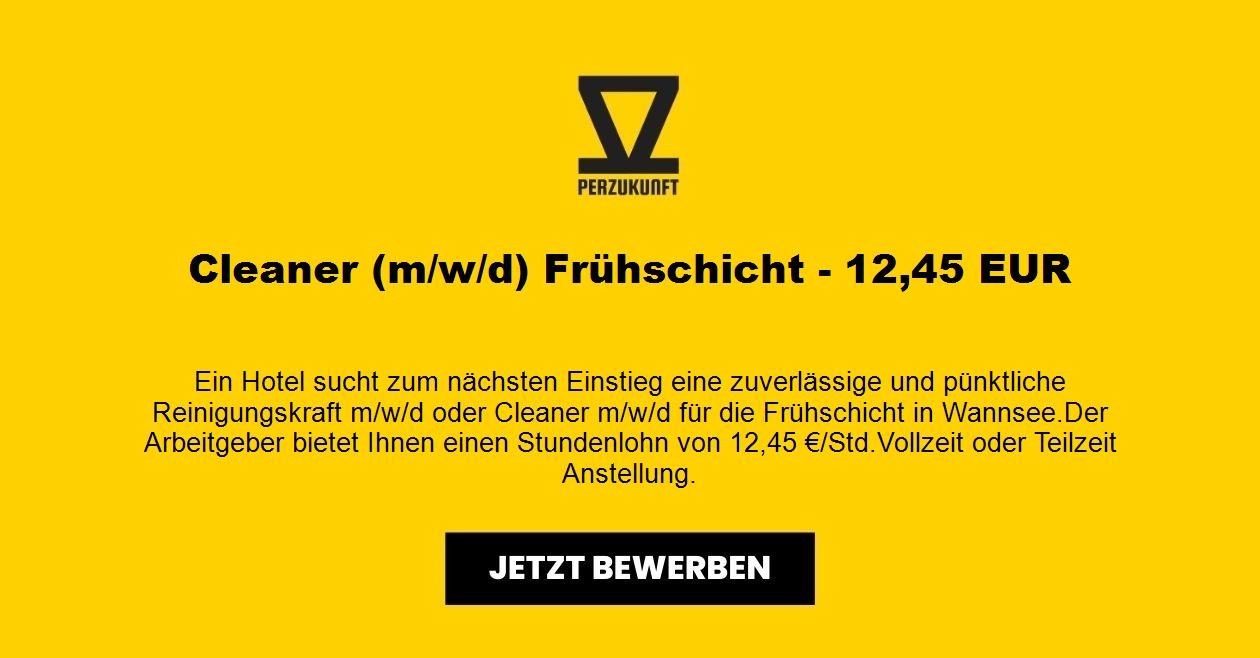 Cleaner (m/w/d) Frühschicht - 13,32 EUR