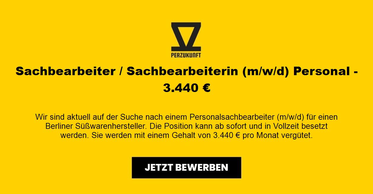 Sachbearbeiter / Sachbearbeiterin (m/w/d) Personal - 3.440 €