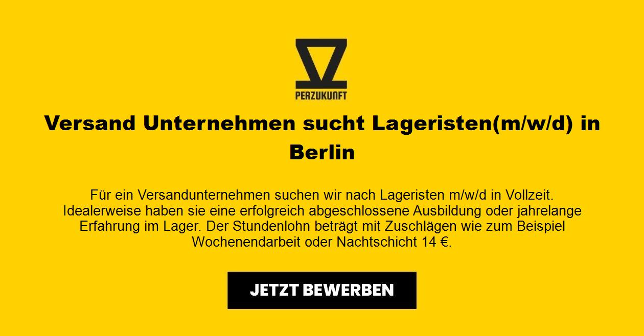Versand Unternehmen sucht Lageristen(m/w/d) in Berlin