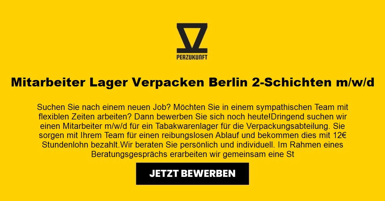 Mitarbeiter Lager Verpacken Berlin 2-Schichten m/w/d