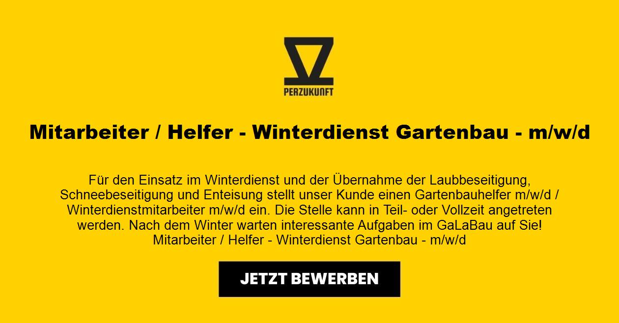 Mitarbeiter / Helfer - Winterdienst Gartenbau - m/w/d