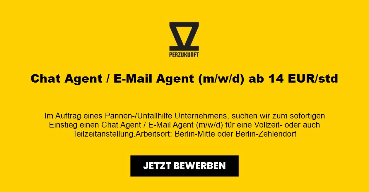 Chat Agent / E-Mail Agent (m/w/d) ab 14 EUR/std