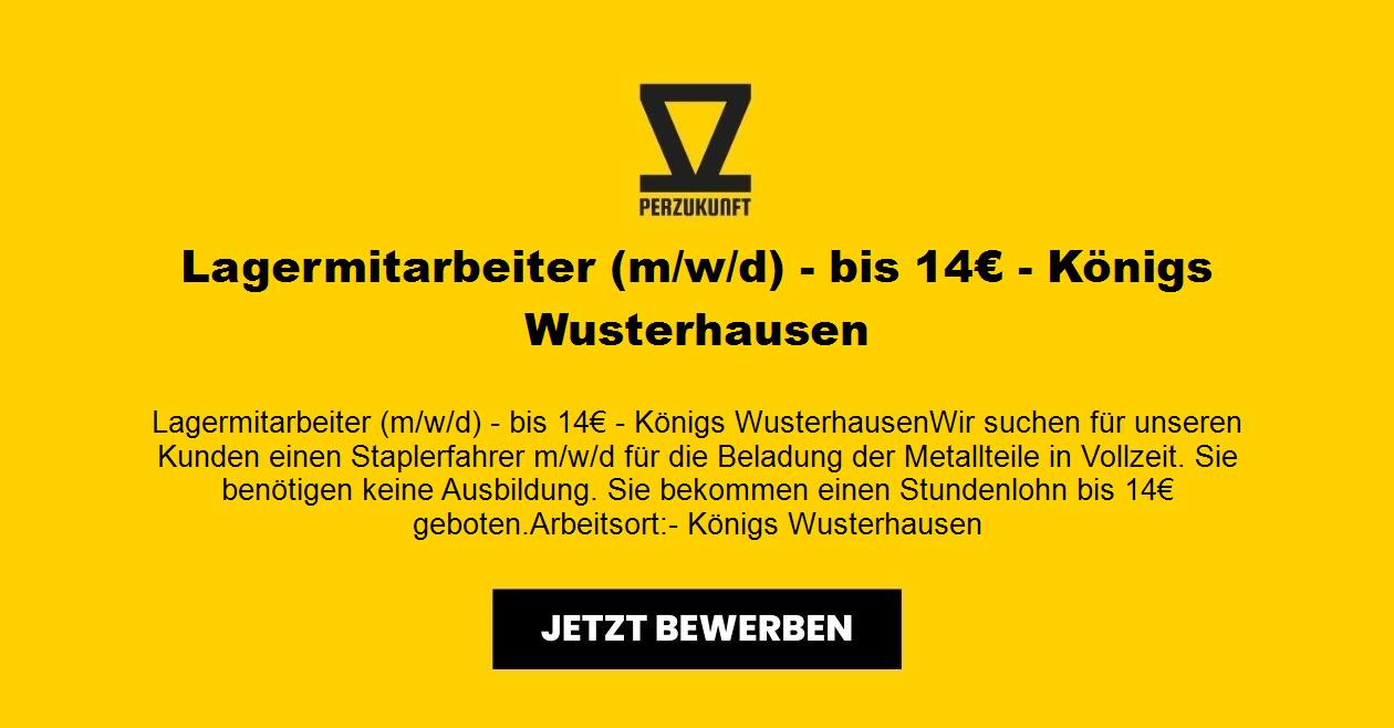 Lagermitarbeiter (m/w/d) - bis 15,48€ - Königs Wusterhausen