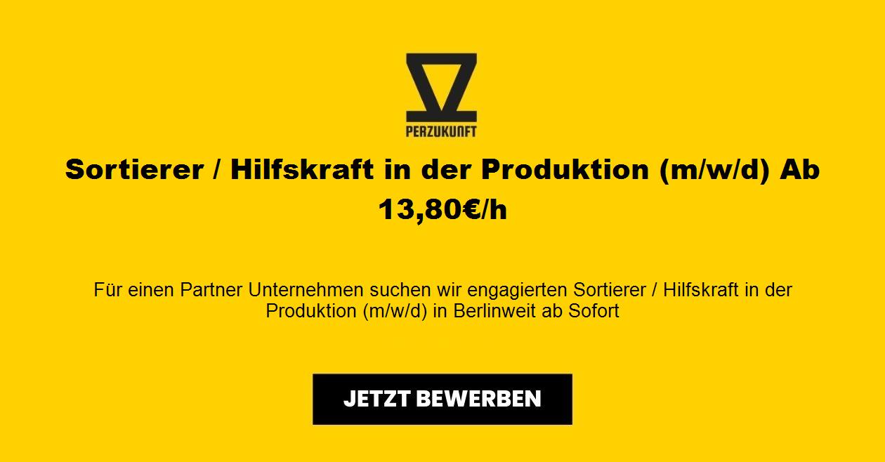 Sortierer / Hilfskraft in der Produktion (m/w/d) Ab 13,80€/h