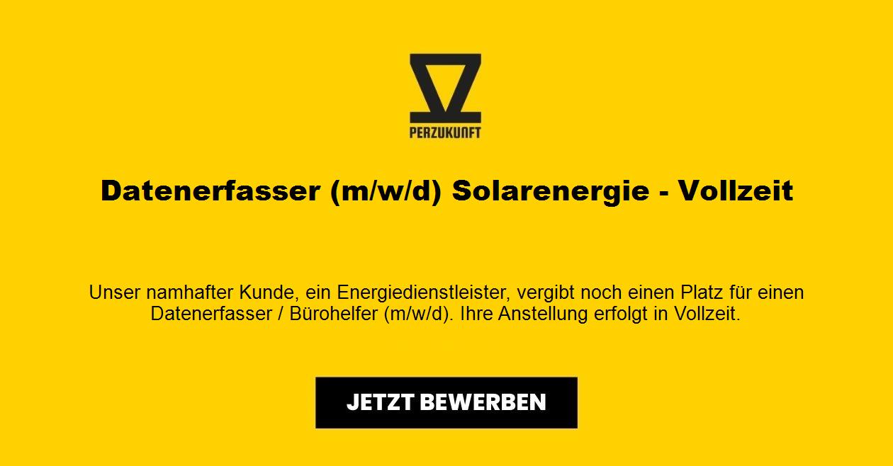 Datenerfasser (m/w/d) Solarenergie - Vollzeit