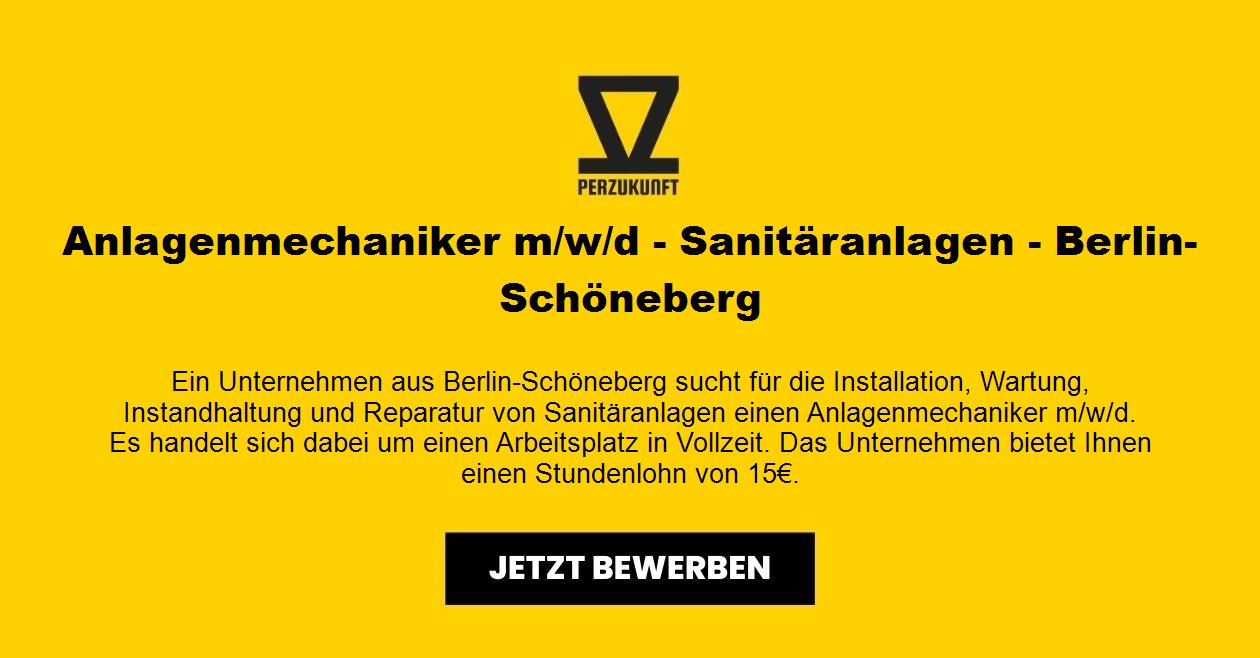 Anlagenmechaniker m/w/d - Sanitäranlagen - Berlin-Schöneberg