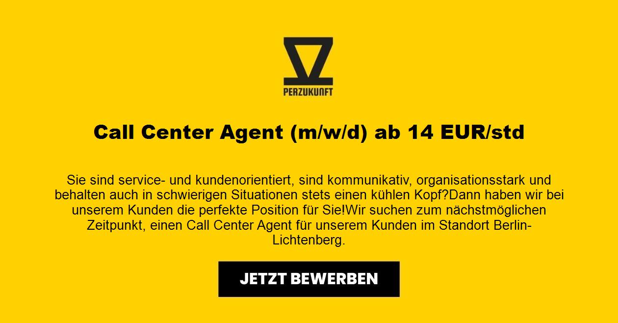 Call Center Agent (m/w/d) ab 14,97 EUR/std