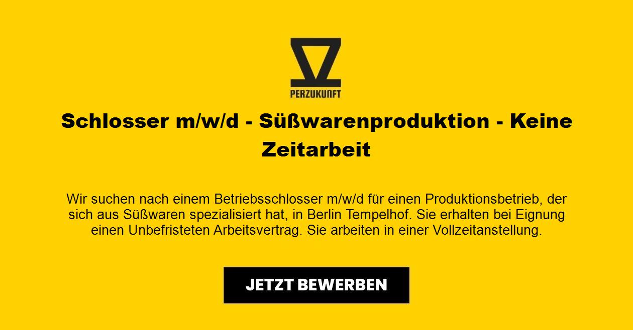 Schlosser m/w/d - Süßwarenproduktion - Keine Zeitarbeit