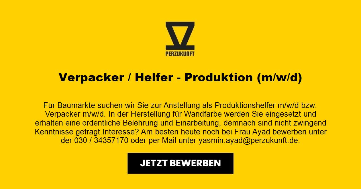 Verpacker / Helfer - Produktion (m/w/d)
